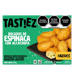 Tast!ez Bocados de espinaca y alcachofa 311 g